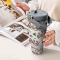 thumbnail image 2 of 30oz Double Wall Vacuum Tumbler - Stainless Steel, Tis The Season To Be Chicking Quencher, BPA-Free, Insulates Cold for 24h/Hot for 12h, Christmas Gift for Family & Friends, 2 of 5