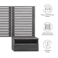 thumbnail image 5 of Modway Render Wall Mount Queen Headboard and Modern Nightstands in Charcoal, 5 of 7