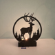 thumbnail image 3 of Adornos creativos un ciervo tienes tú Candelabro metal hierro negro alce Navidad luminoso decorativo artesanía, 3 of 6