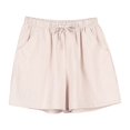 thumbnail image 4 of hcuribad Shorts for Women,Linen Pants Women Women's Spring Summer Solid Cotton Li Nen Shorts With Split Pocket Casual Pants Workout Shorts,Cargo Pants Women,Pants for Women Khaki Pants XXL, 4 of 5