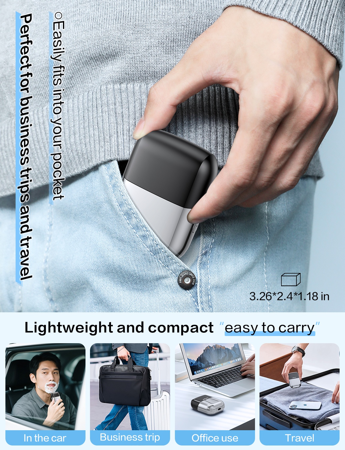 Scootworks Electric Razor for Men, Cordless Foil Shaver photo 4