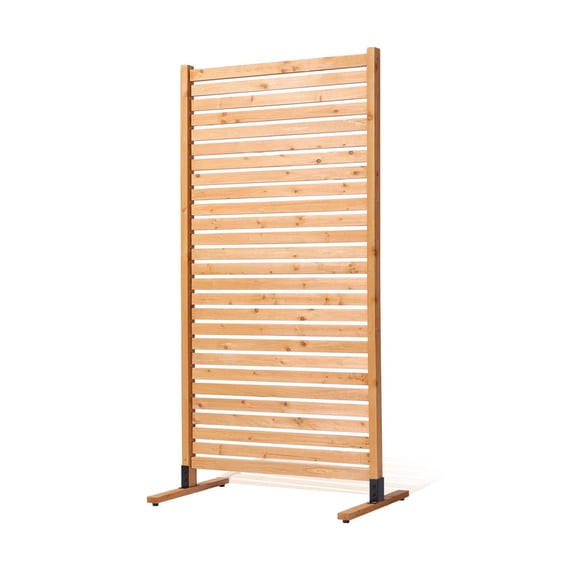 Wooden Privacy Screen 36x76in, Freestanding Outdoor Panel