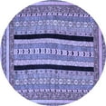 thumbnail image 1 of Ahgly Company Indoor Round Abstract Blue Modern Area Rugs, 7' Round, 1 of 4