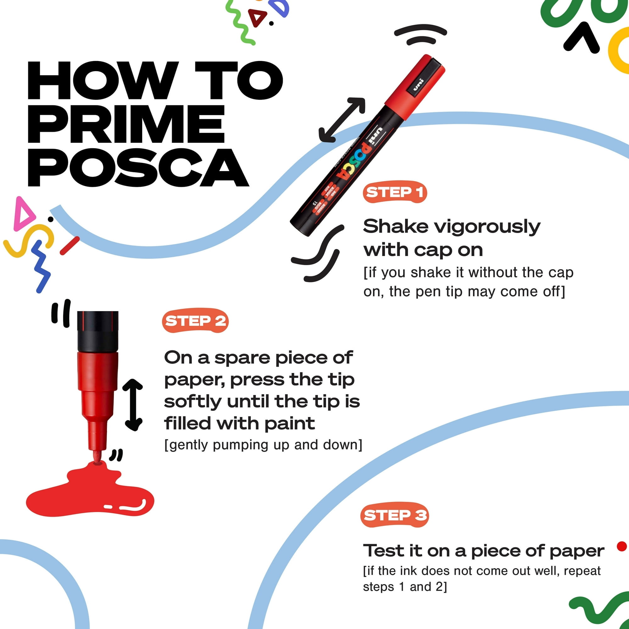 ( 2 Set ) Uni POSCA PC-5M Water-Based Paint Markers, Medium Point (1.8-2.5mm), Assorted Colors, 4 Pack