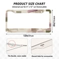 thumbnail image 7 of Aluminum License Plate Frame 2 Pack Car Exterior Accessory Car Tag Holder for Front Rear Plates Cars Decor Squares and Ginkgo Leaves Pattern, 7 of 7