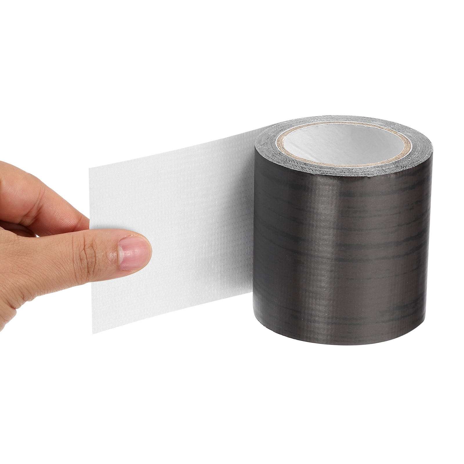 Uxcell 1 Set PE Wood Grain Repair Tape 2.2" x 14.99' Self-Adhesive Wood Grain Repair Tape with Scraper Black Wood Grain