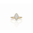 thumbnail image 2 of Jewelerix 2 Carat Marquise Cut Moissanite Halo Engagement Ring in 14K White Gold, Anniversary & Promise Ring for Her, Gold Vermeil, Sizes 3-10, 2 of 4