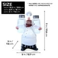 thumbnail image 3 of Accent Collection Chef Salt and Pepper Holder Glass Shakers, 7" Modern Kitchen Decor, Gift, 3 of 5
