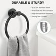thumbnail image 2 of SetSail Towel Holder for Bathroom Wall Matte Black Towel Ring Stainless Steel Hand Towel Holder Heavy Duty Towel Hanger for Bath, Kitchen, 2 of 10