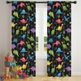 thumbnail image 5 of Blackout Kids Curtains,Black Cartoon Colorful Dinosaurs Plants Pattern Childrens Insulated Curtains Set Of 2,Bedroom Essentials,Toddler Room Decor 42"x84", 5 of 5