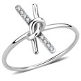 thumbnail image 1 of Alamode DA313-9 Bague en Acier Inoxydable Sans Placage pour Femmes avec CZ de Qualité AAA en Transparent - Taille 9, 1 of 1