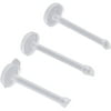 Body Jewelry 3 Pack - 22G Surgical Plastic Nose Stud Retainers - Clear