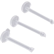 Body Jewelry 3 Pack - 22G Surgical Plastic Nose Stud Retainers - Clear