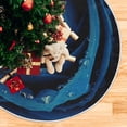 thumbnail image 5 of FMSHPON Water Rose Flower Xmas Christmas Tree Skirt Stand Mat for Holiday Party Decoration Indoor Outdoor 36 inches, 5 of 6