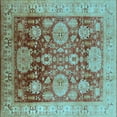 thumbnail image 1 of Ahgly Company Indoor Square Oriental Light Blue Traditional Area Rugs, 5' Square, 1 of 4