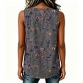 thumbnail image 5 of ClodeEU Women's Floral Print Sleeveless Tank Top, Round Neck Casual Flowy Blouse k-Multicolor,Women's Plus S, 5 of 6