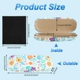 thumbnail image 2 of sixwipe 3 Pack Floral Glasses Case Hard Shell - Eyeglass Storage Box with Cleaning Cloth, Portable Travel Eyeglasses Case for Women & Men, Protective Cover for Reading/Sunglasses/Myopic Glasses, 2 of 8