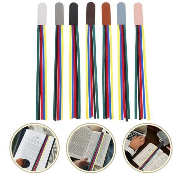 OUNONA 7pcs Bible Page Markers Bible Ribbons Pu  Bookmarks Bible Bookmark Decorative Bible Ribbon Bookmarks Book Lovers Book Pages Markers
