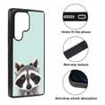 thumbnail image 2 of WIRESTER Shockproof Soft Rubber Cover Case for Samsung Galaxy S25 Ultra 6.8" 2025, Raccoon On Aero Blue Background, 2 of 5