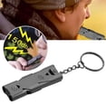 thumbnail image 2 of Stainless Steel Dual-Frequency Whistle for Outdoor Emergency Survival with Clear Loud Sound and Multiple Modes, 2 of 8