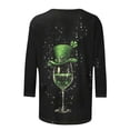 thumbnail image 6 of JTZGDY Plus Size St. Patrick's Day Tops for Women Dressy Casual Green Shamrock Clover Pattern Print 3/4 Sleeve Crewneck Tunic Shirts Loose Oversized Comfy Holiday Outfit Tees Blouse, 6 of 6