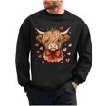 thumbnail image 2 of Ceisia Men's Regular-Fit Crew-Neck Heart-Yak Printed Casual Sweatshirt Gift, 2 of 6