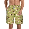 thumbnail image 2 of Uemuo Running Beagle Pattern Men's Swim Trunks Hawaiian Beach Bathing Suit Swimsuits Beach Quick-Dry Shorts with Pockets-Large, 2 of 9