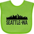 thumbnail image 3 of Inktastic Seattle Washington City Skyline Boys or Girls Baby Bib, 3 of 4