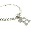thumbnail image 2 of Initial Letter Charm Cuban Dog Cat Pet Puppy Silver Plated Collar Chain Necklace, 2 of 9