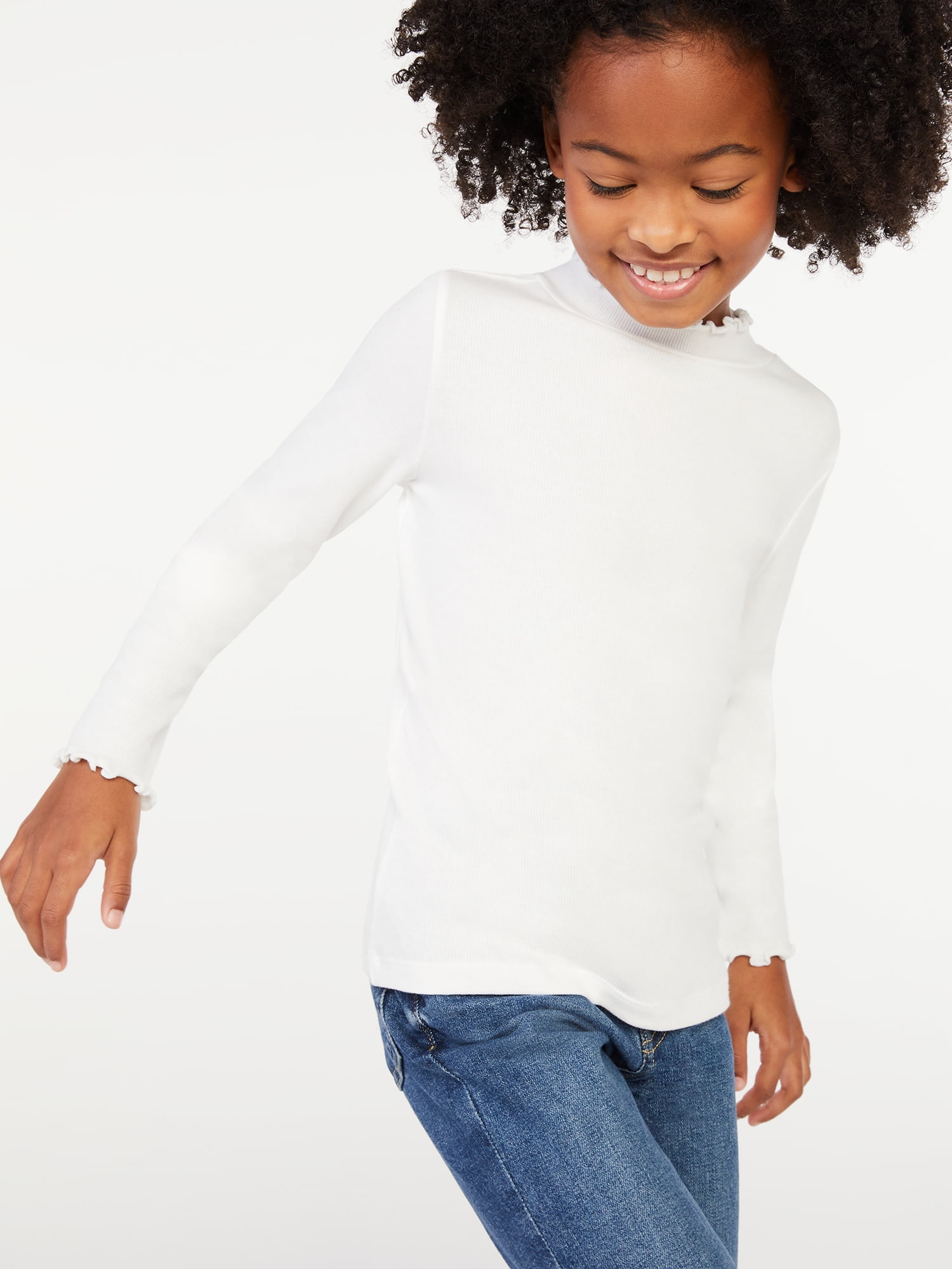 girls ribbed turtleneck
