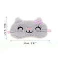 thumbnail image 4 of Unique Bargains 1 Pc Cat Cartoon Sleep Mask Soft Eye Shade Cover for Rest 7.87"x4.72" Gray, 4 of 6