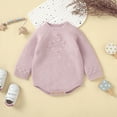 2DXuixsh Baby Rompers Baby Girl Boy Solid Knit Sweater Romper
