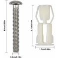 thumbnail image 2 of 2pcs toilet seat fixing screw replacement parts expansion set, 2 of 4