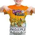 thumbnail image 5 of Nueva camiseta de Battle Cats para niños, niñas, camiseta de anime, juego de dibujos animados, camisetas 3D, camisetas de verano para niños, ropa informal de calle, 5 of 5