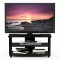 Furinno Sully 3 Tier TV Stand for TV up to 50 , Espresso / Black