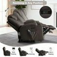 thumbnail image 5 of Power Recliner Chair with Heat and Massage for Adults Home Theater Seating with LED Lights Cup Holders Usb Port Recliner Sofa for Living Room, 5 of 8
