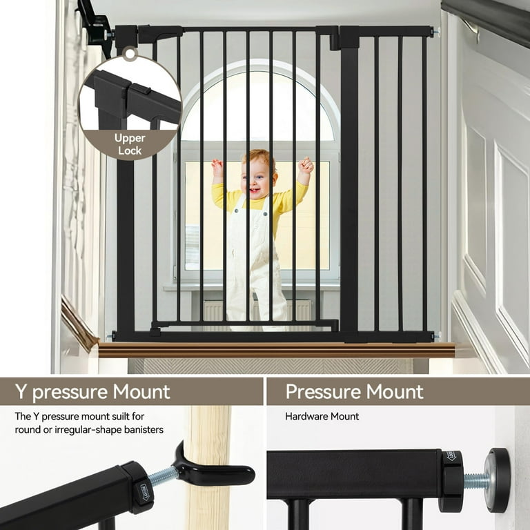 Caveen Baby Safety Gate, 36 Inches Extra Tall, Adjustable Wide