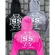 thumbnail image 3 of Sudadera con capucha holgada informal de gran tamaño con bordado de letras para hombre y mujer, estilo gótico, punk, estilo hip hop y rock, con cremallera, Y2k, 3 of 4