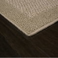 Mainstays Traditional Faux Sisal Olefin Beige Border Indoor Hallway