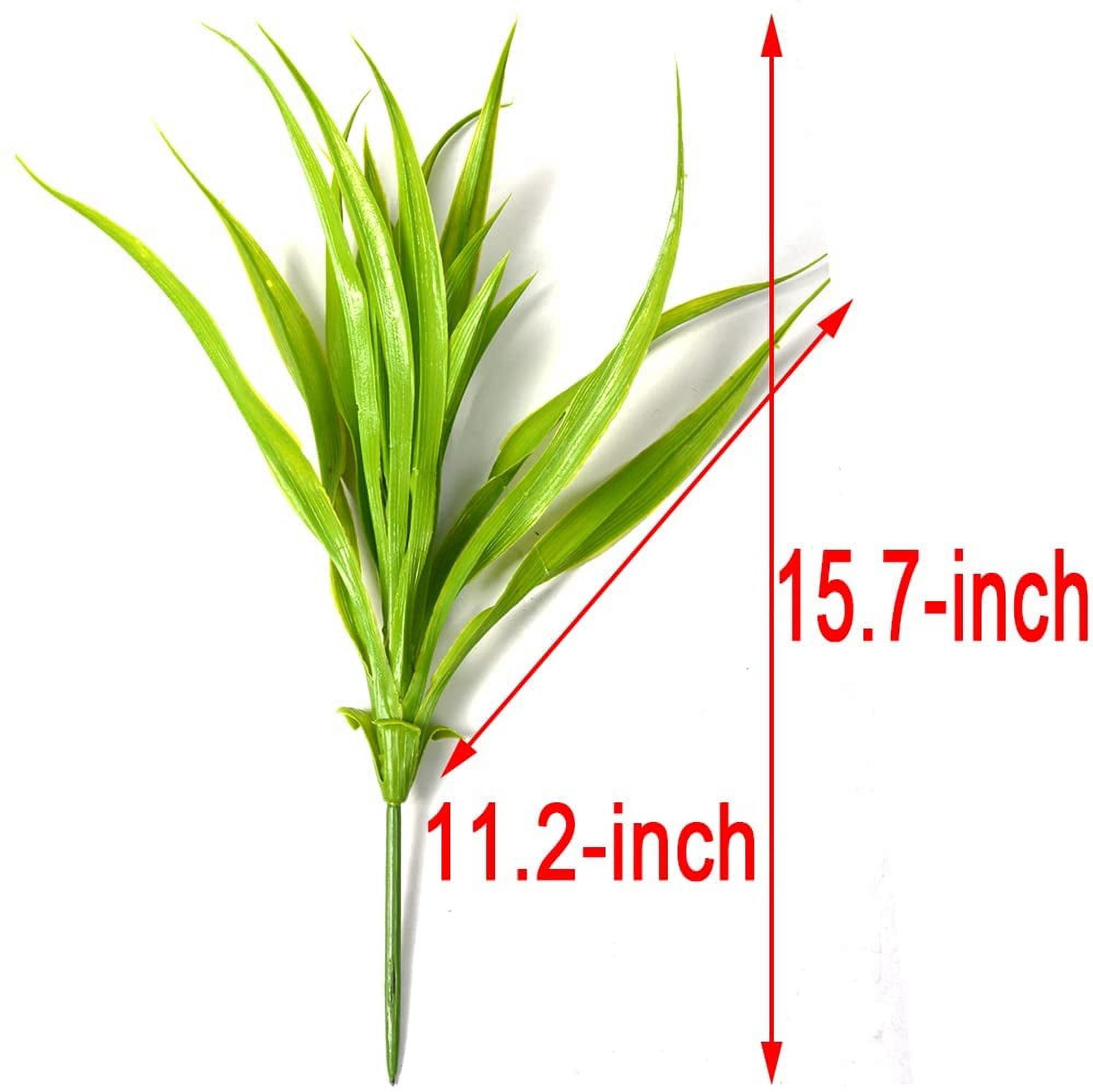 8pcs Artificial Fake Grass Plants Faux Fake Grasses Plastic Plant Greenery Garden Home Decor