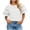 White, variant on Lmueinov Womens Summer Short Sleeve Tops Crew Neck Tee with Decorative Cutout Sleeves 2026 Fashion Casual Loose Fit Cute Basic TShirts