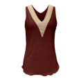 thumbnail image 5 of FUYUDY Women Shirts Summer Solid Color Loose Neck Lace Sleeveless Tops Casual Blouse Tee Shirt Classic Female Dailywear, 5 of 5
