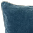 thumbnail image 2 of Rectangular Fabric Throw Pillow with Solid Color and Piped Edges, Blue- Saltoro Sherpi, 2 of 5