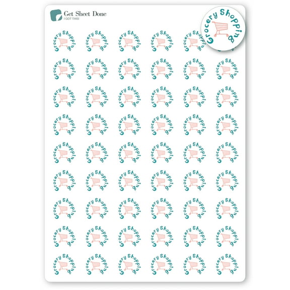 Grocery Shopping Planner Stickers / Chore Reminder Stickers / Bullet Journaling / Bujo / Essential Productivity Stickers