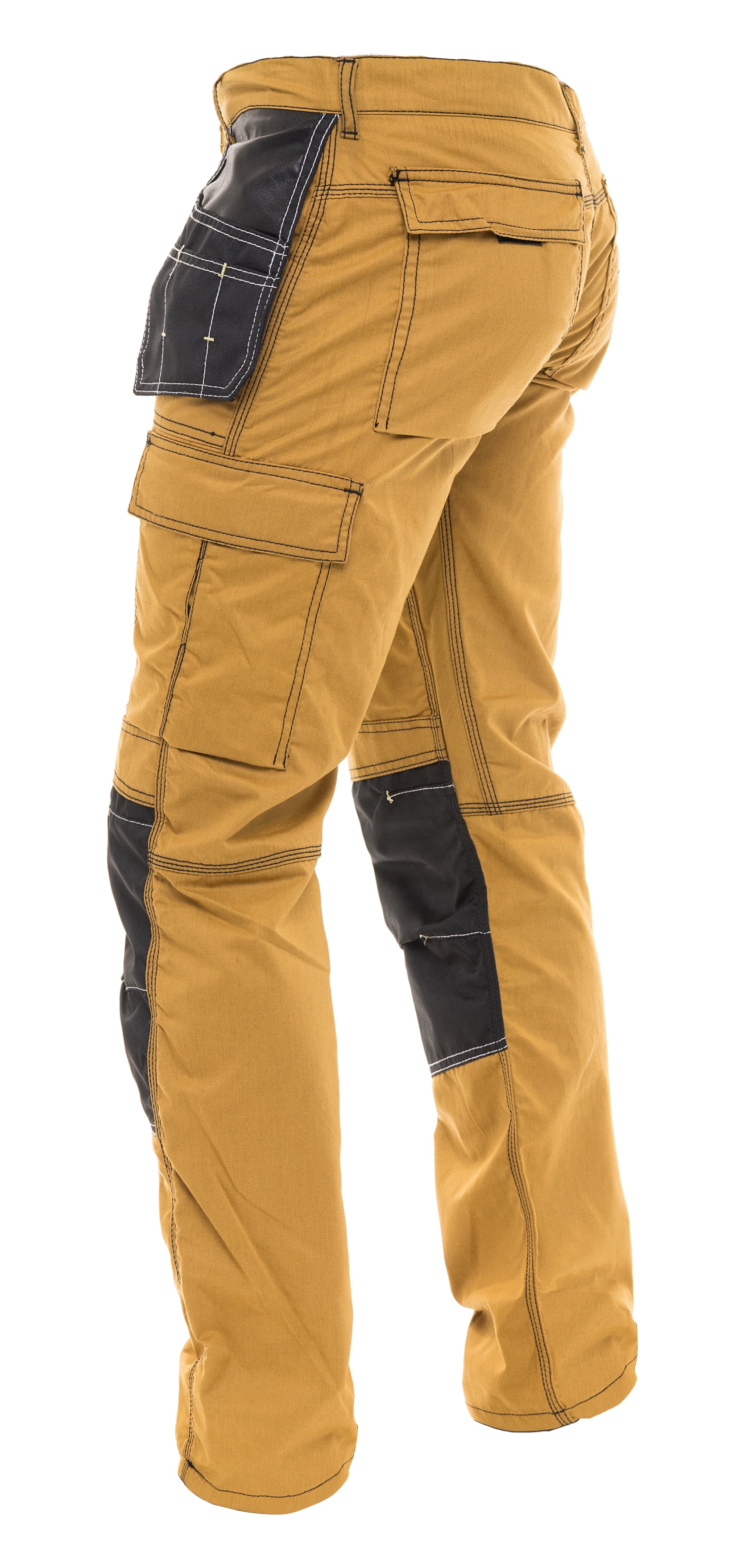 Skylinewears Men Construction Pants Carpenter Cordura Knee Reinforcement  Workwear Trousers Utility Work Pant Khaki W40-L30