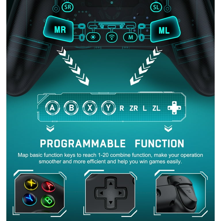 Pack Switch Controller,QQV Wireless Switch Pro Controller with