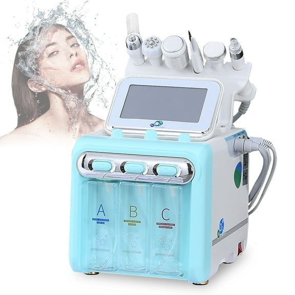 Hydrogen-Oxygen Facial Machine – 6 in 1 Multifunctional Hydra Face Care Device for Skin Moisturizing for Home and Beauty Salon