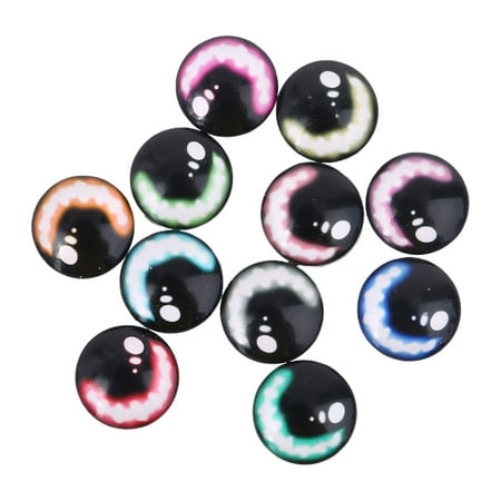 

JUNTEX 20pcs 8/12/18mm Glass Doll Eyes DIY Crafts Eyeballs for Dinosaur Animal Eye Accessories Jewelry Making Handmade