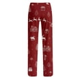 thumbnail image 3 of Women's Casual Fashion Christmas Pajama Pants, Long Sleepwear Trousers for Sports and Home Use, Comfortable and Soft Material for Nightwear and Lounging,Red,3XL, 3 of 6