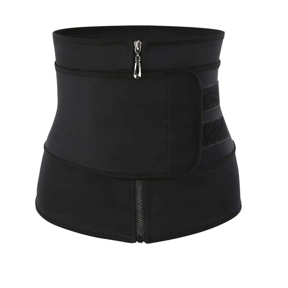 Women Sport Waist Belt Tummy Slimming Body Shaper Cincher Zipper Waist